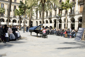 Marató de piano a la plaça Reial 2010
